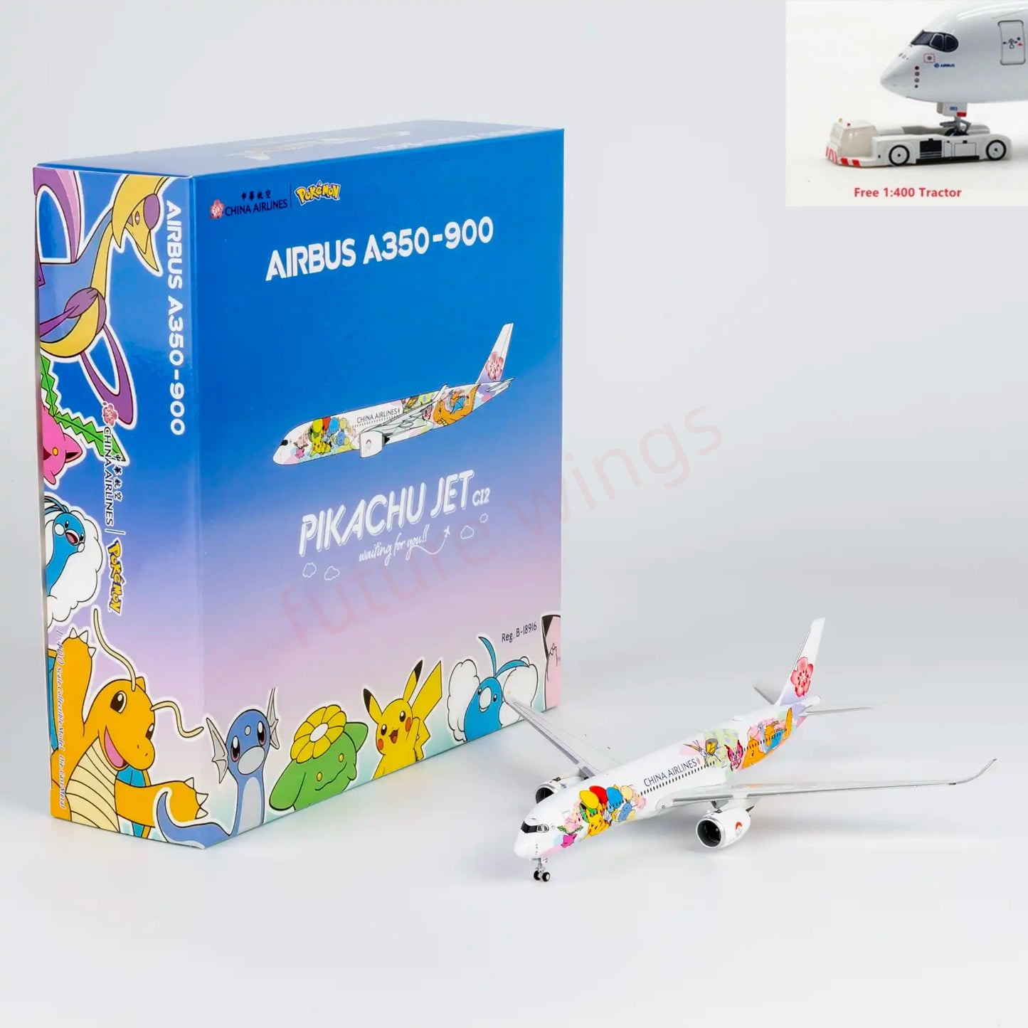 1:400 NG Models NG39134 China Airlines A350-900 B-18916 Aircraft Model+Free Tractor