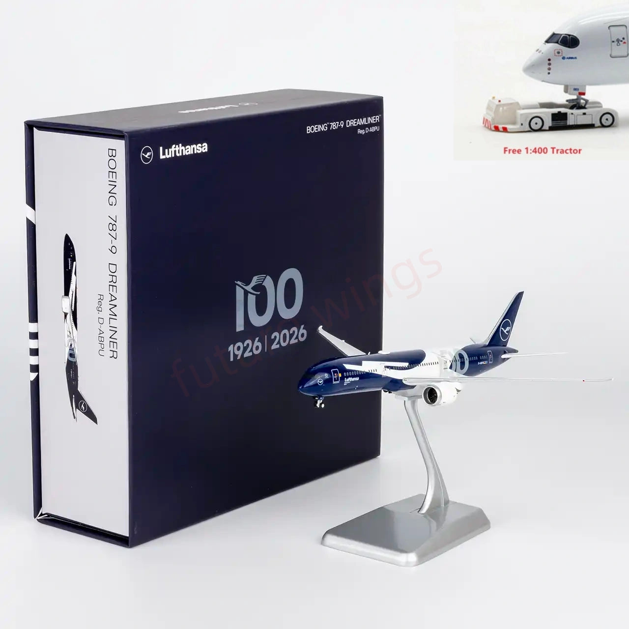 1:400 NG Models NG55154 Lufthansa B787-9 D-ABPU “100years” "Luxury Package"Aircraft Model+Free Tractor